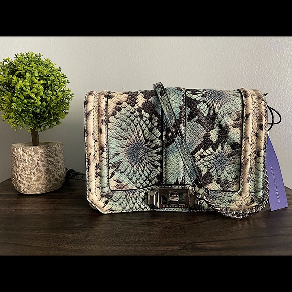 Rebecca Minkoff Handbags - EUC! Rebecca Minkoff  Small love Crossbody Chevron blue print